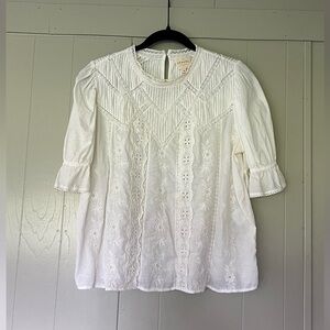 Sezane White Blouse